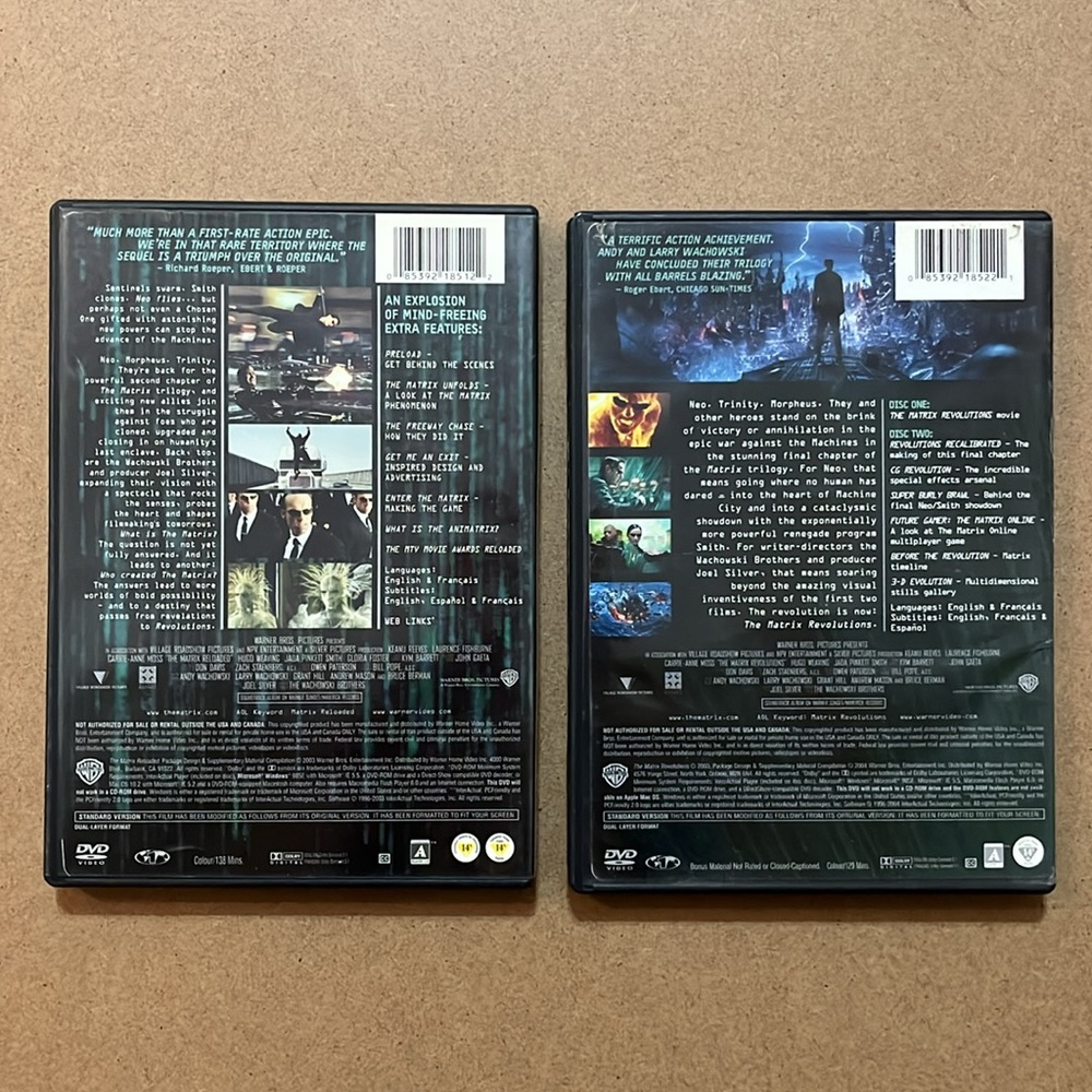 Matrix DVDs - Picture 2 of 6
